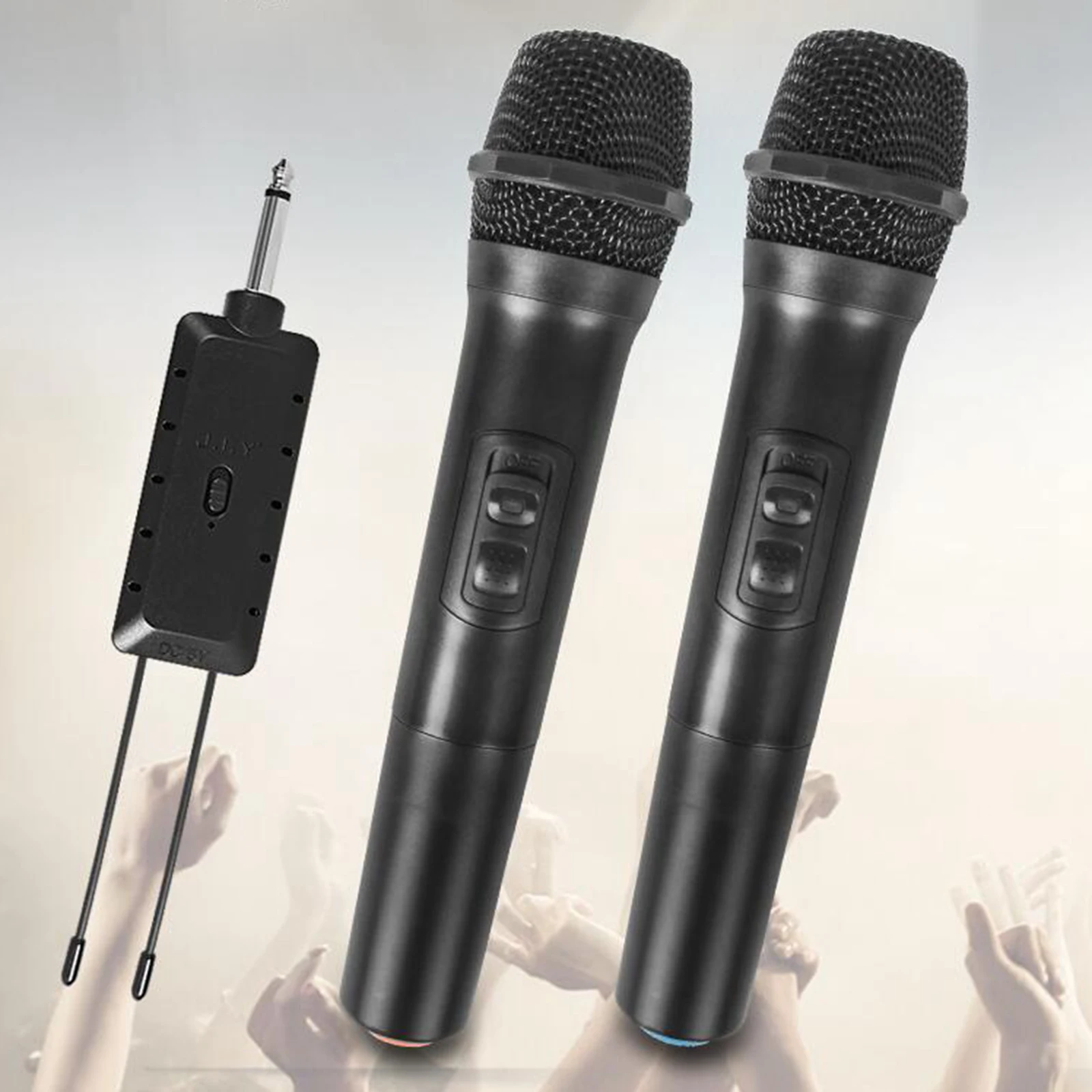 

2x Cordless Handheld Microphone System for Home Karaoke, Meeting, Party, Speech, DJ, Wedding, Home KTV