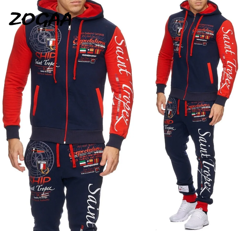 

ZOGAA Hot Men's Sets 2021 Fashion Casual Sportswear Set Male Tracksuits Men's Gyms Hoodies Sweatshirts Outwear Suits Hot Sale