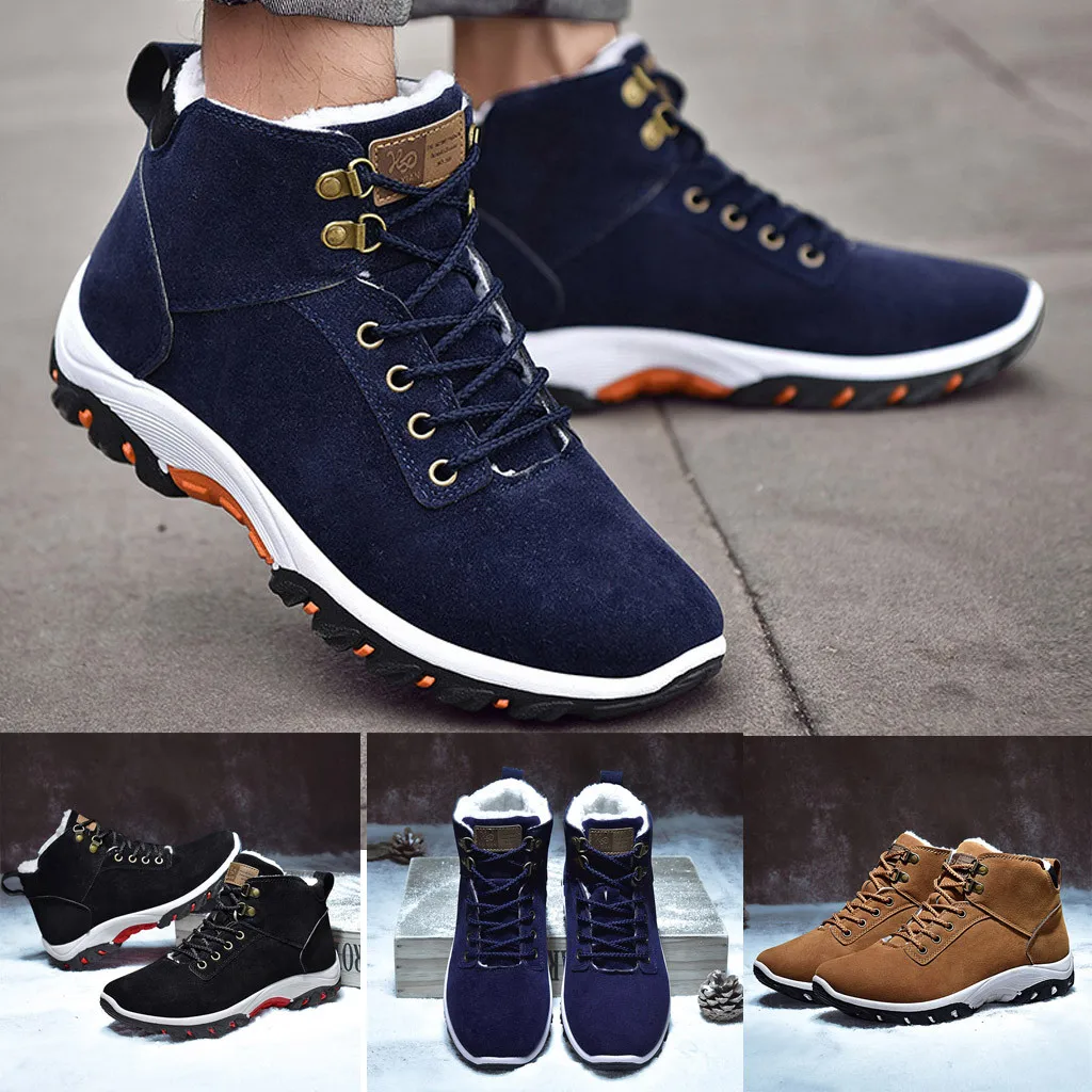 

SAGACE Fashion Men's sneakers Warm Waterproof Non-Slip Wear Outdoor Hiking casual shoes men sneakers Cotton Shoes sneakers Men