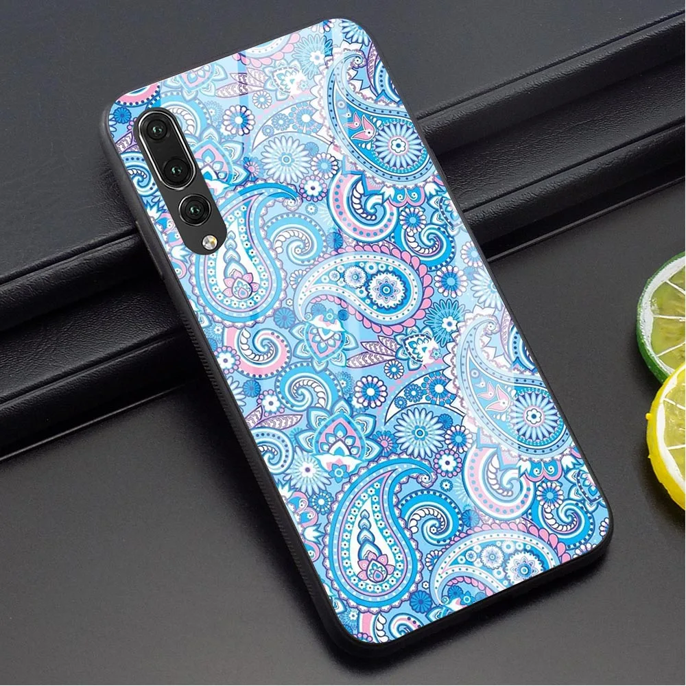 K0003104 Сапфировое Нефритовое витражное стекло мандалы чехол для телефона huawei Honor 10 Lite чехол 9 7A P10 P20 P30 PRO P Smart mate 20 Lite стекло - Цвет: K0003104