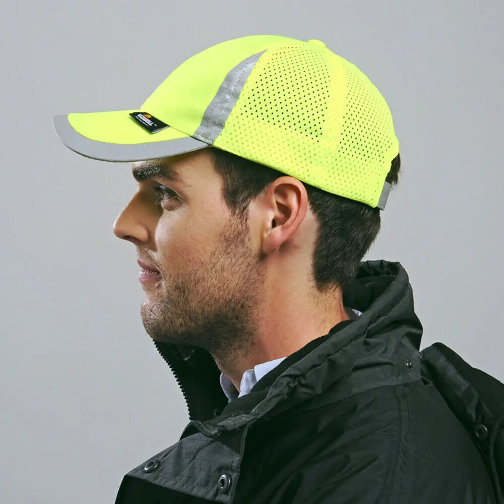 Хит продаж светоотражающая Мужская безопасная бейсбольная кепка Влагоотводящая