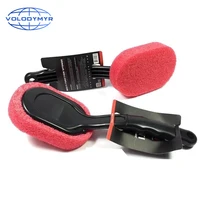 car wheel brush tire cleaner with red sponge and black handle 1pcs washing tools for auto wash motorcycle carclean cleaning