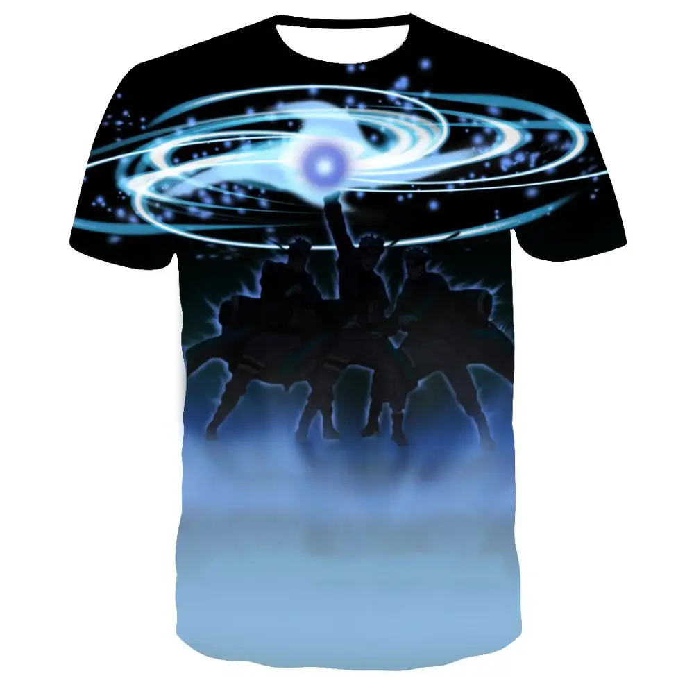 Последние классные топы с рисунком аниме, мужские Модные футболки, модные мужские топы, летняя футболка с 3D принтом, футболка с принтом Наруто