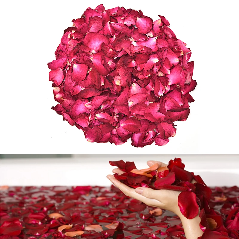 

50/100g Dried Rose Petals Natural Dry Flower Fragrant Bath Spa Shower Tool Whitening Bath Beauty Body Foot Skin Care