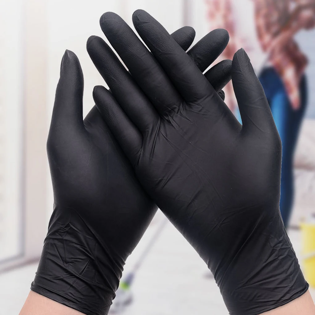 Черные одноразовые перчатки без порошка латекса 20 шт. - купить по выгодной цене |