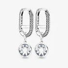 Серьги-кольца Я сила Луны женские, серебро 925 пробы