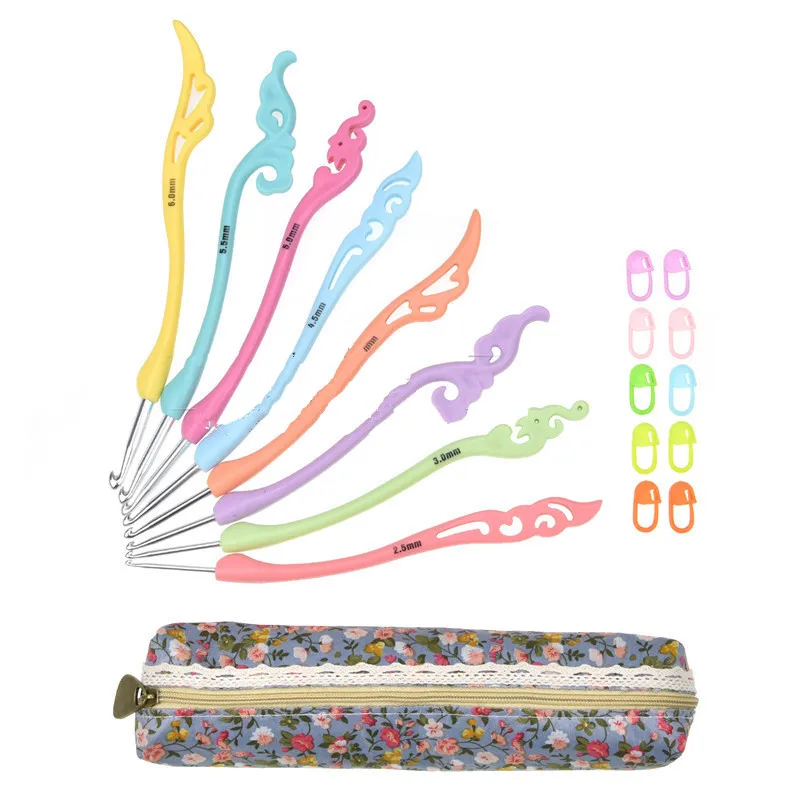 

8 шт., вязальные крючки для вязания, из алюминиевого сплава