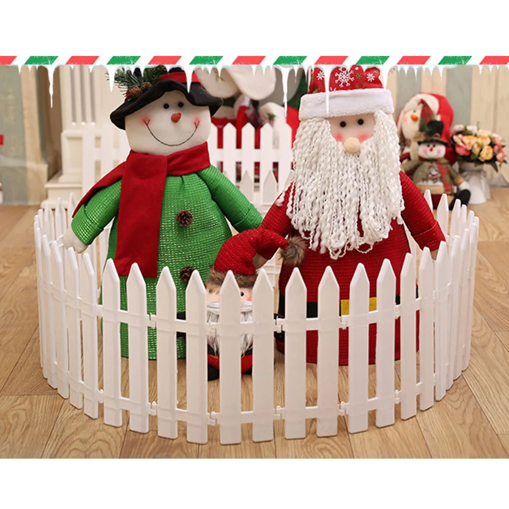 20pcs Home Fence Anti-UV Tree Christmas Pastoral White Decoration Plastic Ornaments