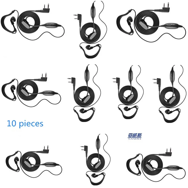 

Two-way radio headset cable with K interface for two-way radio headset, compatible with Kenwood plug