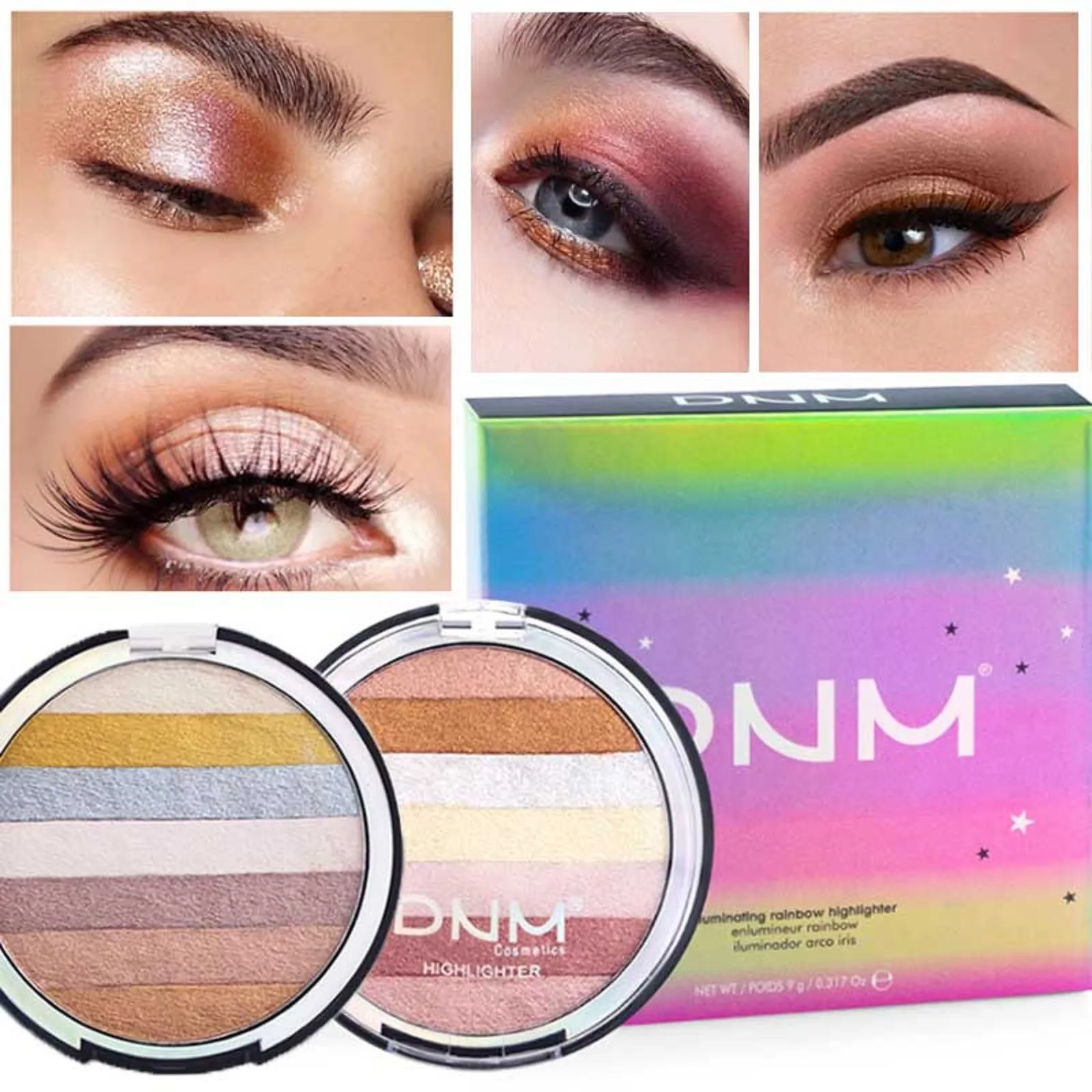 Тени для век HAICAR DNM 7 цветов Красота глазурованные блестящие тени радужные