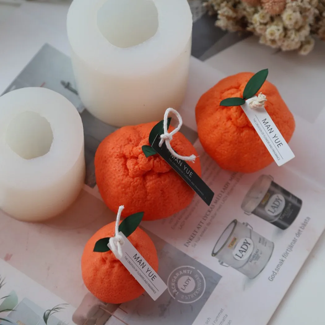 

Uglys Orange Silicone Mold Chocolate Fruit Mousse Ice Cream Cake Baking Tool DIY Aromatherapy Candle Mold Handmade Soap Mold