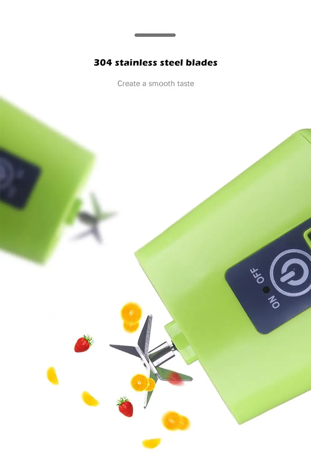 380 мл 4/6 лезвий Мини Портативная электрическая соковыжималка для фруктов USB