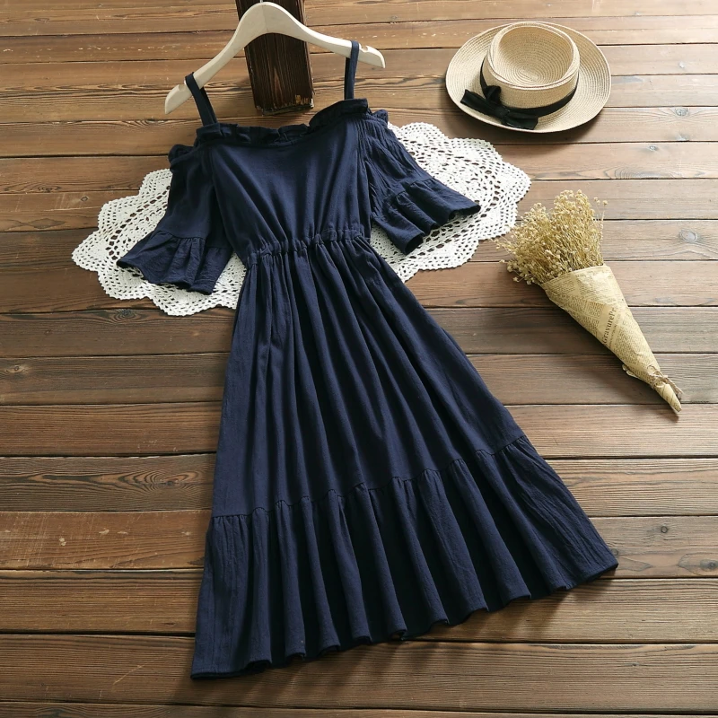 

Summer Off Shoulder Women Midi Dress