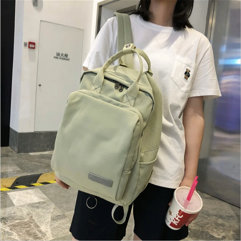 

Fashion Nylon Women Backpack School Bags For Teenagers Girls preppy style student Backpack Female Rucksack Mochilas Feminina