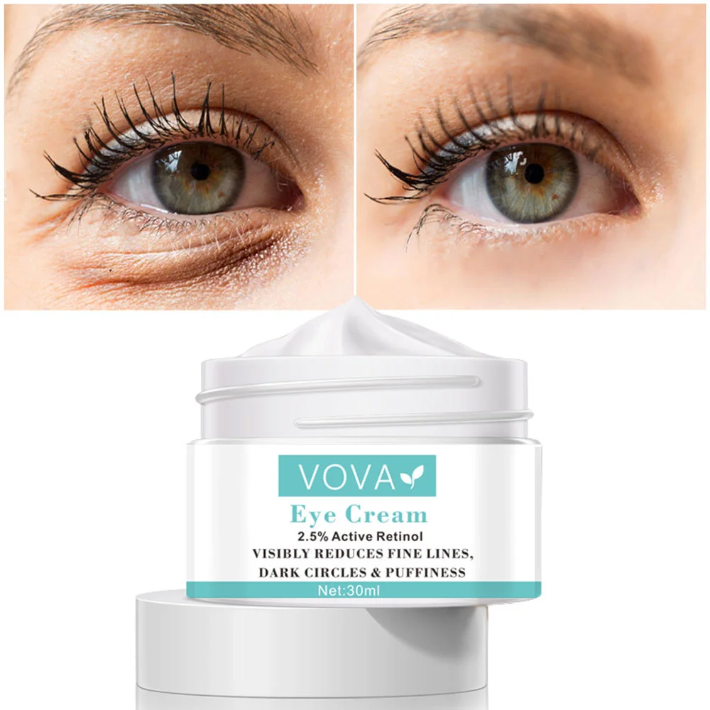 

VOVA Retinol Eye Cream Remove Eye Bag Anti Aging Dark Circles Gel Fade Fine Lines Anti Puffiness Firming Brighten Skin Care 30ml