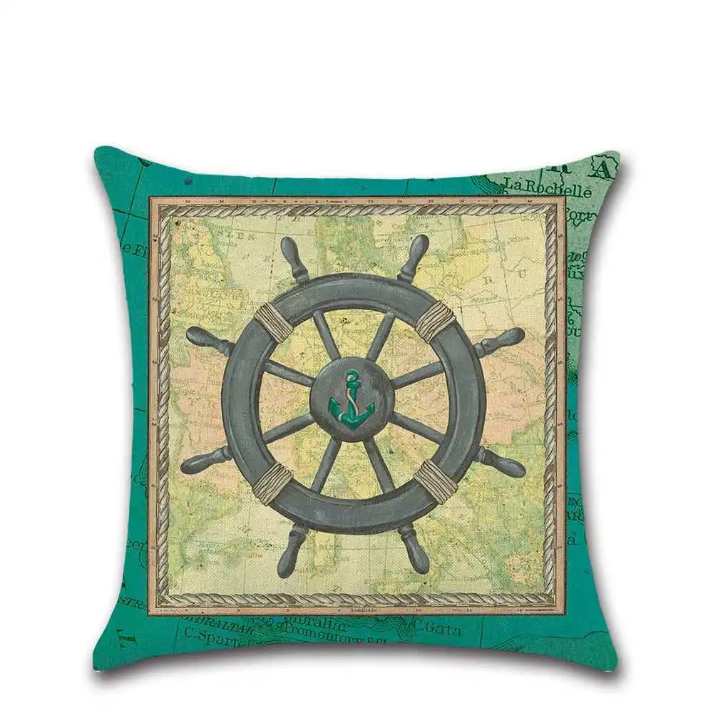 Океана ручная роспись белье гиппокамп морская черепаха узор диванная