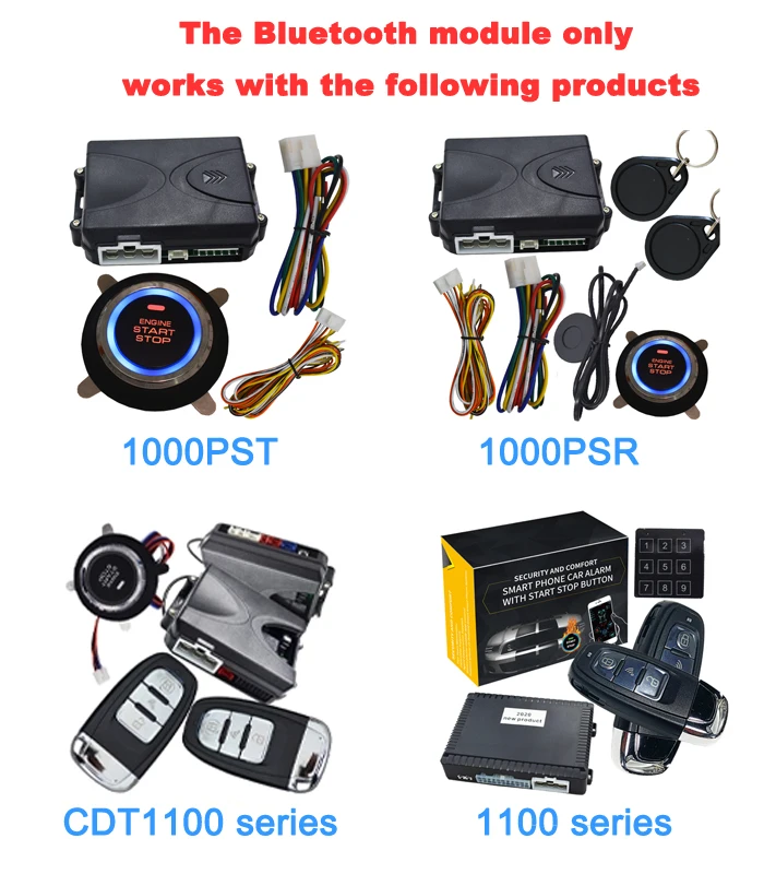 Модуль Cardot Bluetooth работает только с системой остановки запуска Cardot|Охранная