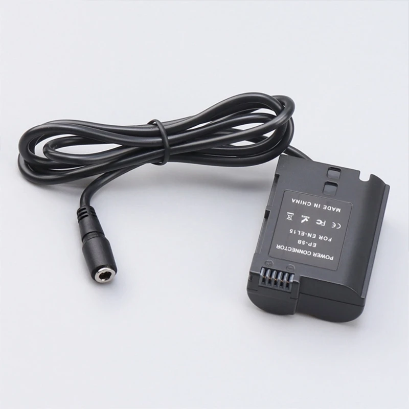 

EN-EL15 Dummy Battery Camera Power Source Type-C PowerCord Compatible with D500 D600 D610 D750 D780 D800 D810 D850 Z5 Z6
