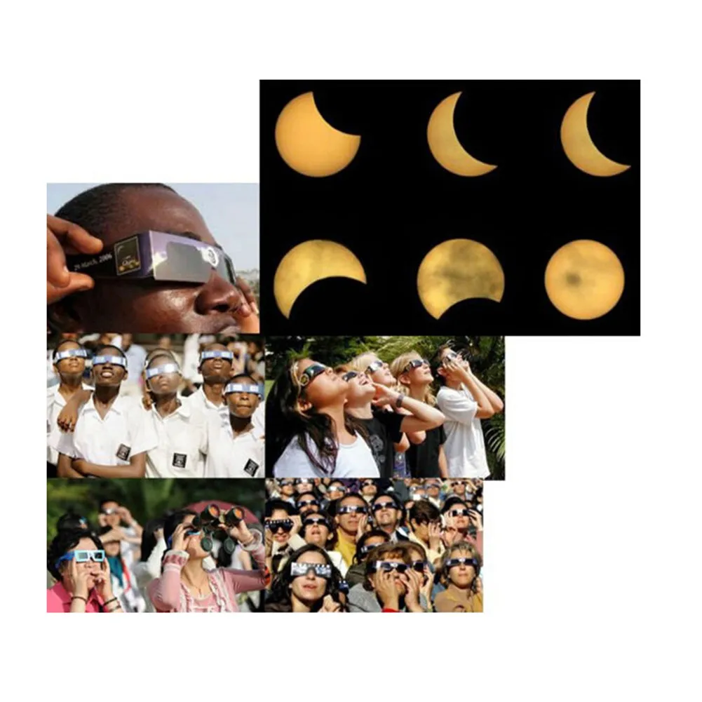 10 шт. бумажных очков Eclipse одобренные CE безопасные солнечные затемнения очки