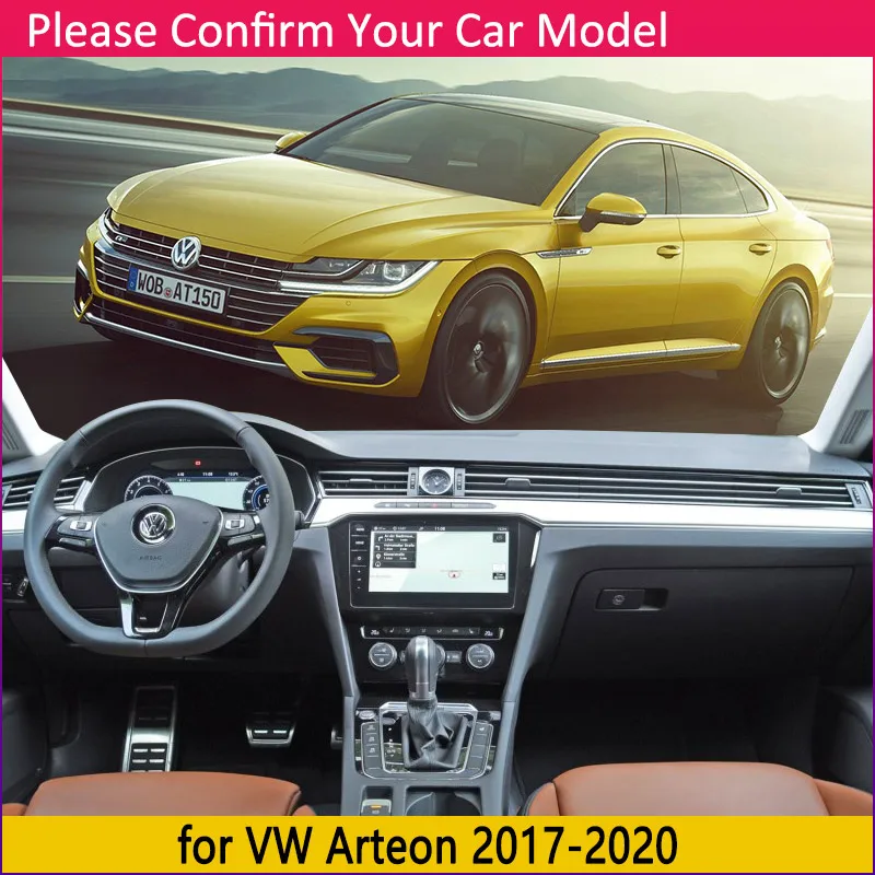 Для Volkswagen VW Arteon 2017 2018 2019 2020 Противоскользящий коврик для приборной панели защиты