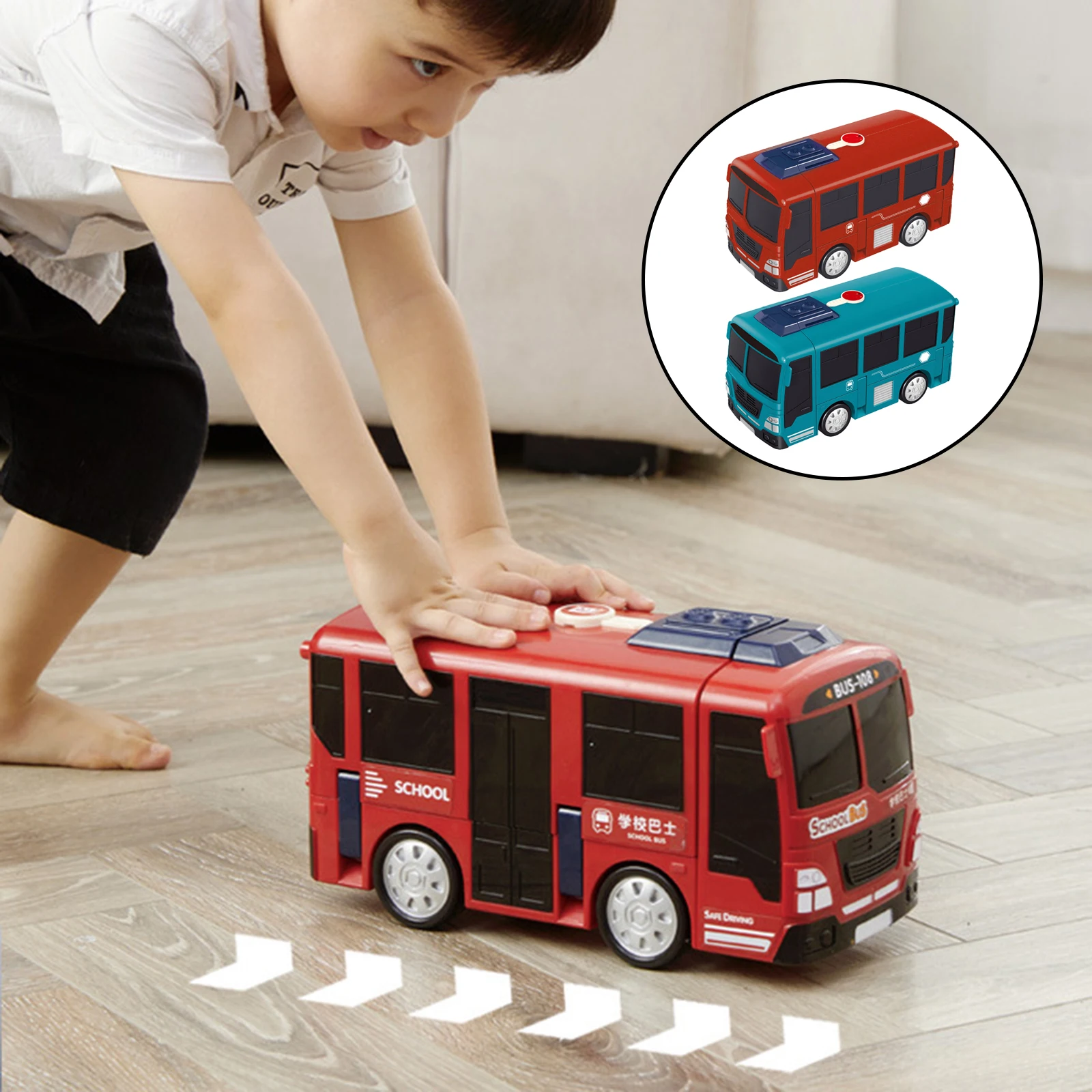 Multifunction Bus Toy Baby Deformation Child Early Educational Multifunctional Car Driving Simulation with Music Light | Игрушки и хобби
