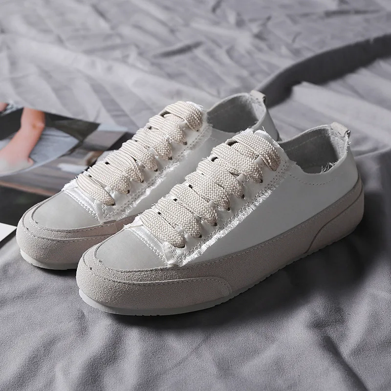 

Single shoes silk small white shoes women flat bottom retro distressed small dirty shoes soft bottom satin shoes women