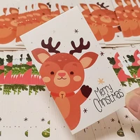 50pcs 9cm5 4cm merry christmas thank you cards for christmas new year holiday party gift cards package small businesses