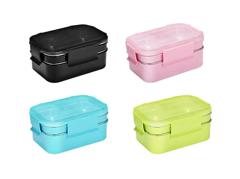 

Bento Box Stainless Steel Double Food Box Children Picnic School Lunch Box Company Canteen Fast Food Lunch Box