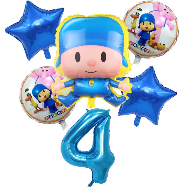 combination4-6pcs Вечерние принадлежности POCOYO детская тематическая вечеринка на день рождения украшения новорожденного ребенка душ продукты украшения одноразовые чашки - Цвет: combination4-6pcs