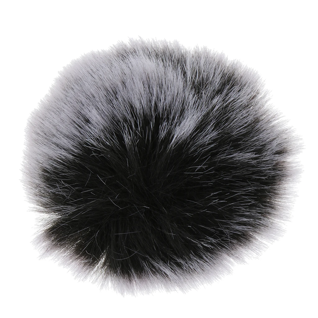 

Мини-микрофон петличный с защитой от ветра и мехом