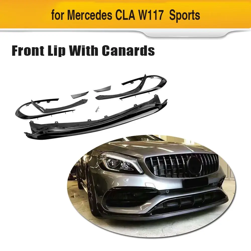 Автомобильные передние бамперы для Mercedes Benz CLA Class W117 Sport 2014 2019 ABS глянцевые