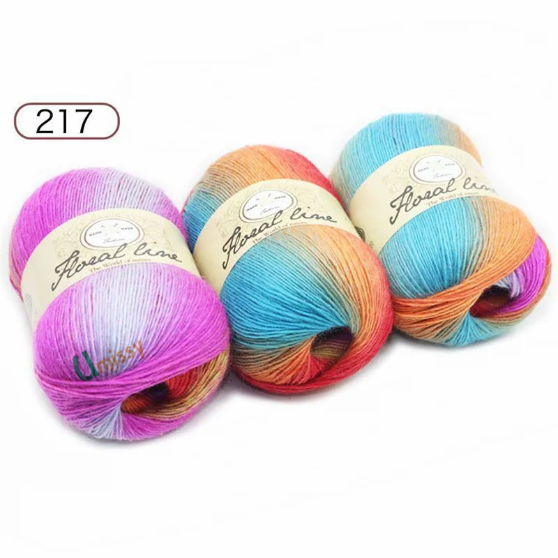 18pcs 17 Пряжи 18 шт х 100 г Радужная линия причудливая меланжевая пряжа кашемир шерстяная пряжа вязание 20 цветов Высокое качество - Цвет: 18pcs 17