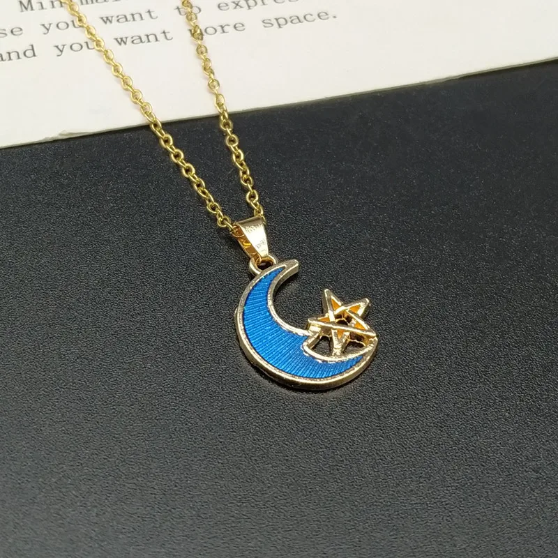 Украшение с пендантом "Звездное небо Вселенной" с золотистым оттенком для женщин/мужчин, подарок оптом.