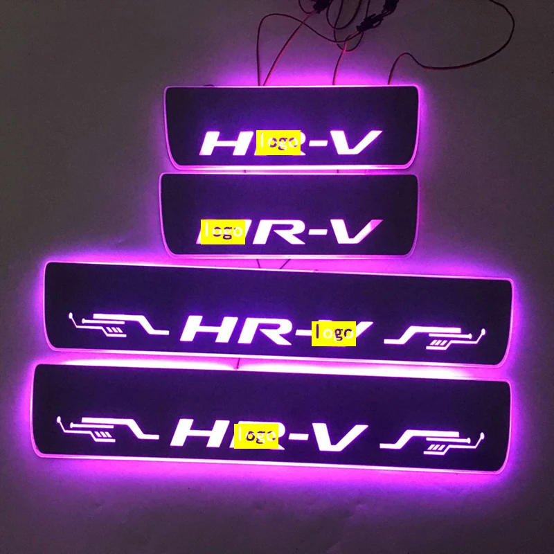 

4 шт., светодиодсветильник накладки на пороги для HONDA HRV