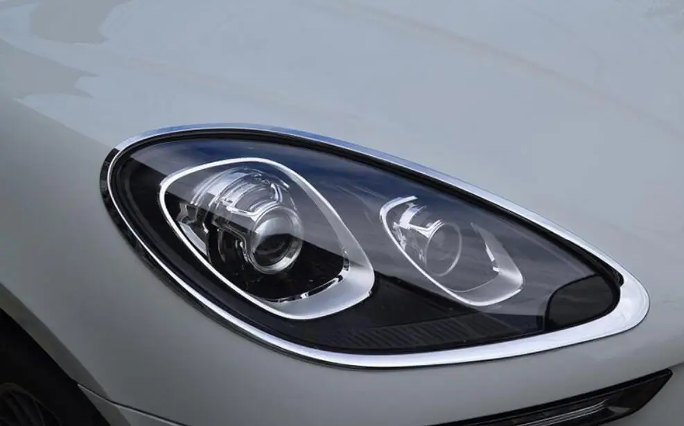 ABS Хром Передняя фара автомобиля + задний фонарь Крышка лампы отделка для Porsche Macan
