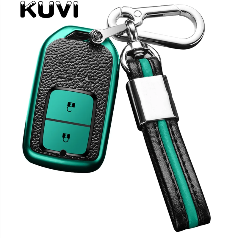 Новый ТПУ + кожаный чехол для автомобильного ключа Fob Honda Civic CR V HR Accord Jade Crider Odyssey 2015