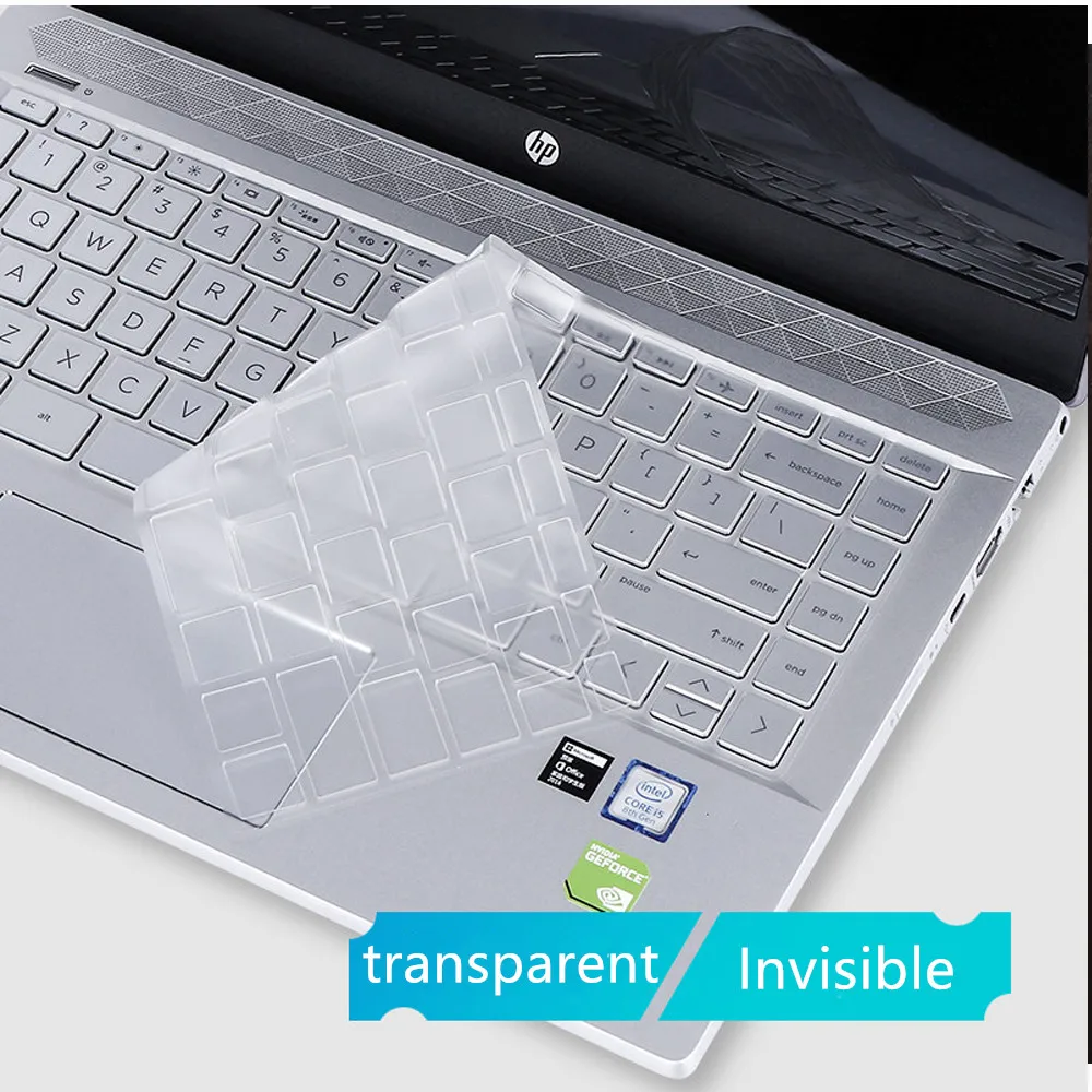 Прозрачная Невидимая клавиатура из ТПУ для ноутбука HP ENVY силиконовая защитная