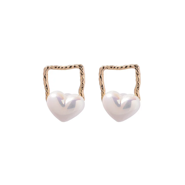 

Temperament Crystal Long Party Jewelry Gifts 2020 New Korean Exaggerated Love Imitation Pearl Drop Earrings For Women