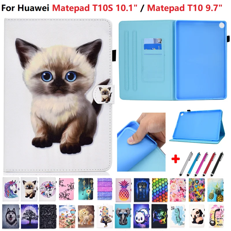 

Чехол для Huawei Matepad T10s, 10,1 дюйма, фотосессия, складная Обложка для планшета Huawei Matepad T10, чехол для планшета 9,7 дюйма, искусственная кожа, подарок