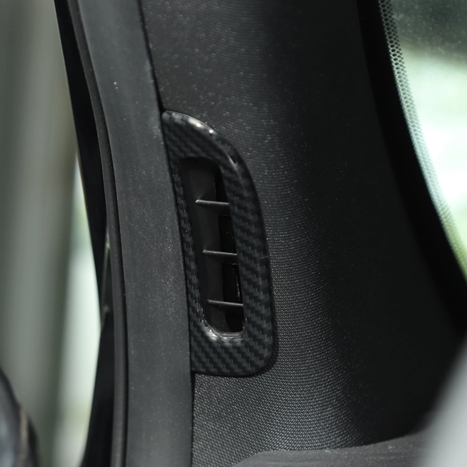 

Areyourshop For Grand Cherokee 2011-2019 Carbon Fiber ABS A Pillar Air Vent Outlet Cover Trim Car Styling Accessories Parts