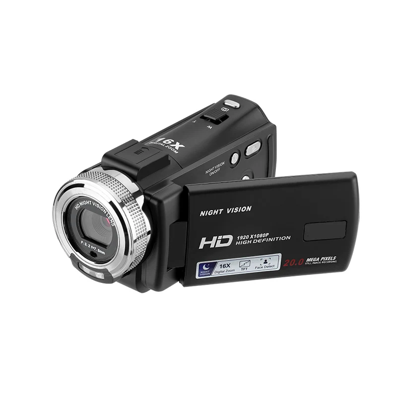 

20MP 1080P Цифровая видеокамера ночного видения HD видеокамера с 16-кратным цифровым зумом 3-дюймовый экран