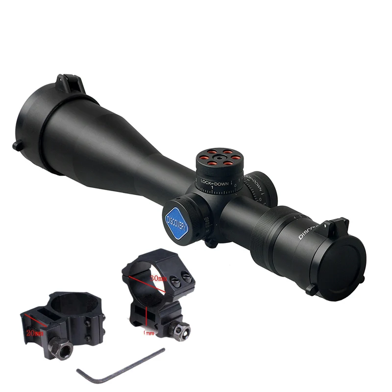 Discovery VT-3 4-16X44SF FFP Compact Scope First Focal Plane Tactical Hunting Riflescope Side Parallax Optics Sights For Ar15 - Цвет: low 20mm mount