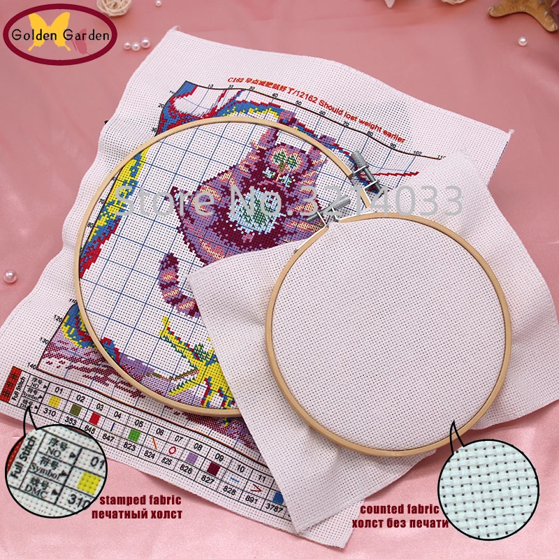 GG Mandarin Duck Flower Cross Stitch Kits Embroidery Needlework Sets Craft Counted Wedding Patterns for Home Decor | Дом и сад