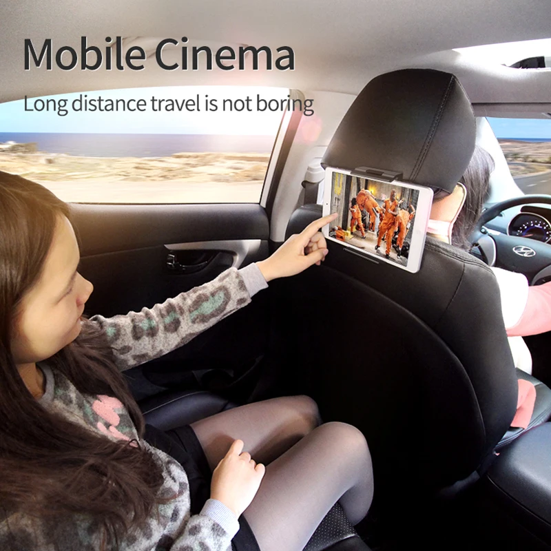car tablet ipad holder car seat back adjustable ipad stand car ipad holder for headrest 360 rotation mobile phone mount holder free global shipping