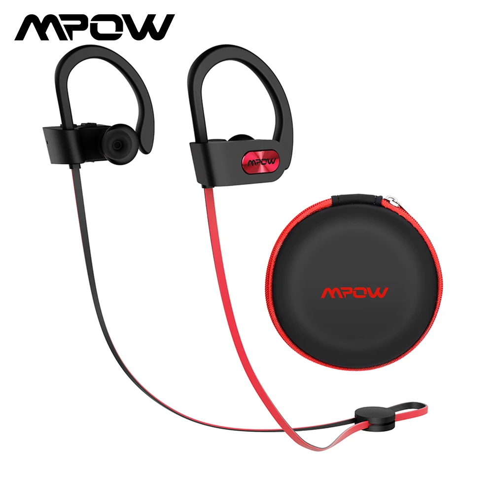 Mpow пламя Bluetooth Наушники Hi-Fi стерео беспроводные наушники водонепроницаемые спортивные наушники с микрофоном/портативный чехол для переноски