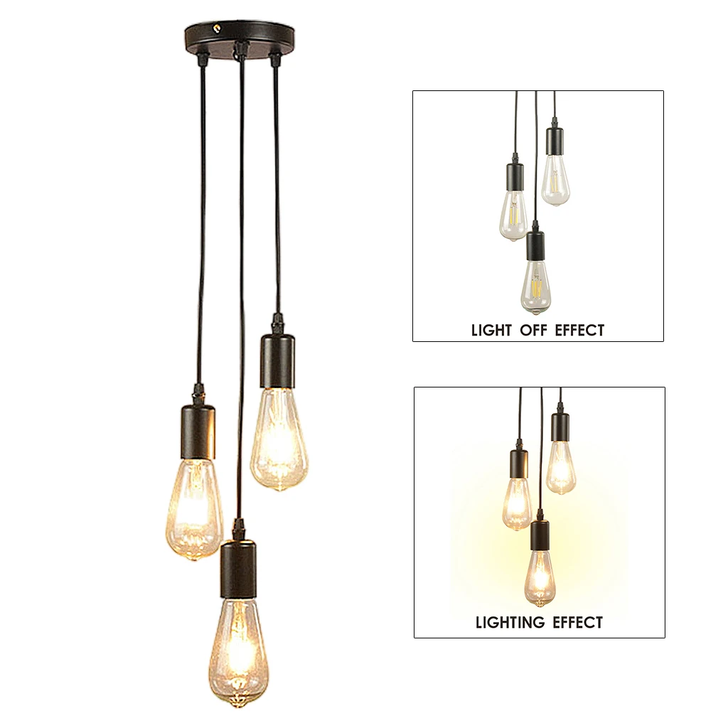 Винтажный подвесной потолочный светильник держатель для лампы в стиле