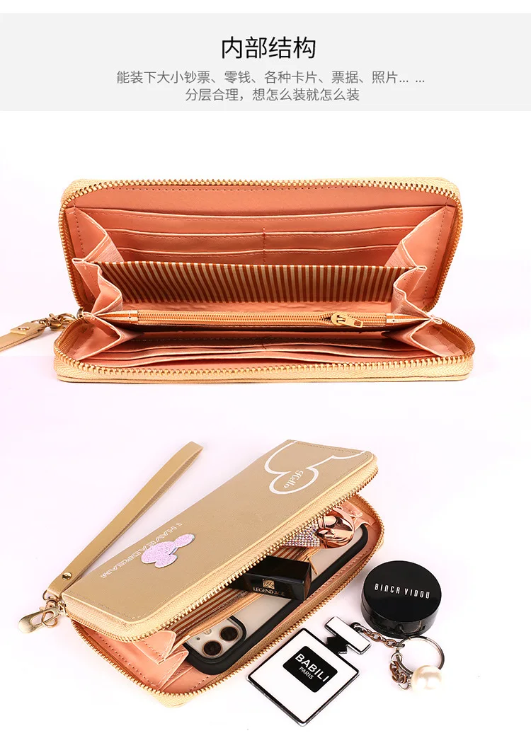 

Disney 2021 New Wallet Mickey Mouse Pocket bolsos de la mini y miki mause manga bag Card bag mobile phone bagWomen's wallet