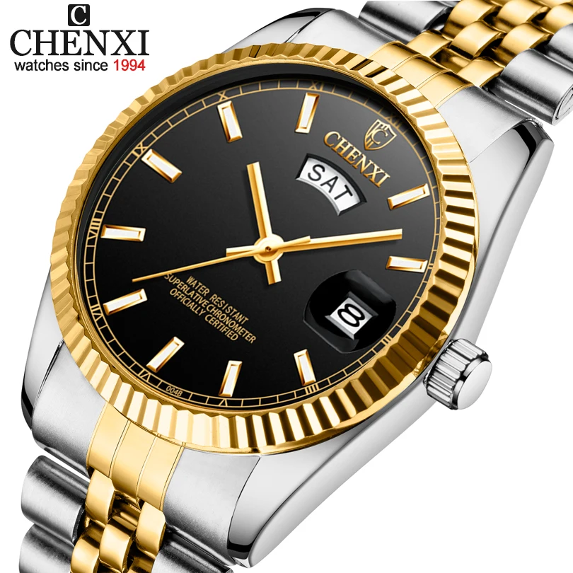 

Top Luxury Brand Men Watches CHENXI 2021 New Fashion Quartz Business Male Wristwatches Analog Week&Calendar Display Clock Watch