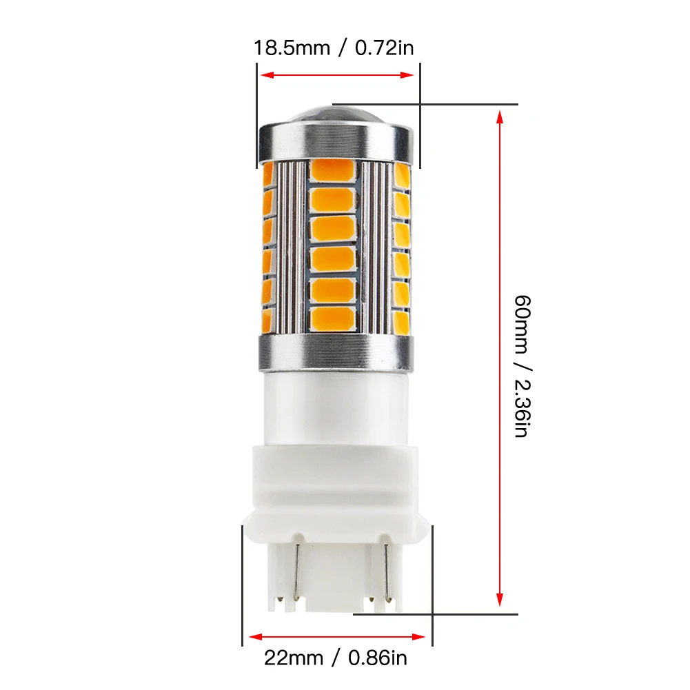 10 шт. 3157 5730 33SMD светодиодная Янтарная Автомобильная Тормозная Поворотная лампа