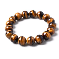fashion 20mm tiger eye bracelets men 5a nature beads bracelets for women natural stone braslet for man handmade jewelry pulseras